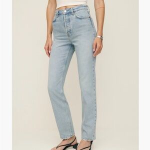 Reformation Cynthia High Rise Straight Jeans